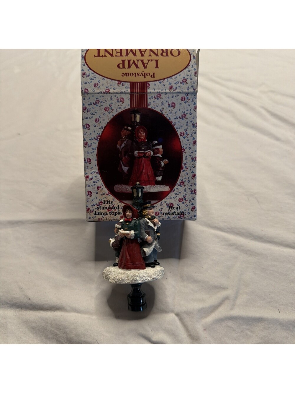 Carolers Singing Christmas Holiday Lamp Ornament Topper Light 3.5" #362